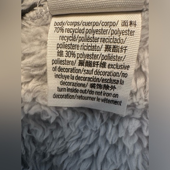 Victoria’s Secret PINK light gray super soft full zip fleece jacket size large - Picture 5 of 5